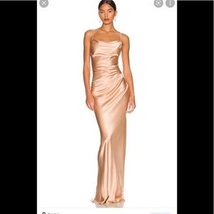 Shona Joy La Lune Lace Back Maxi Dress in Desert Rose